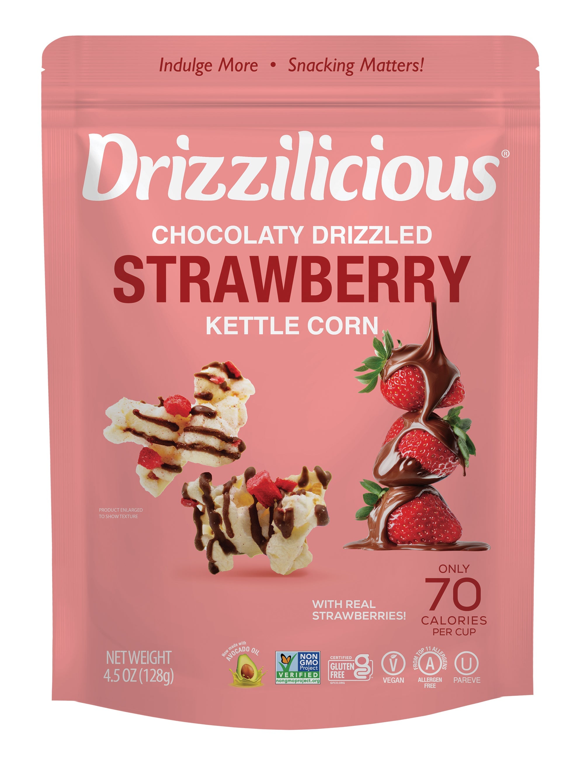 Strawberry Drizzled Kettle Corn 4.5oz